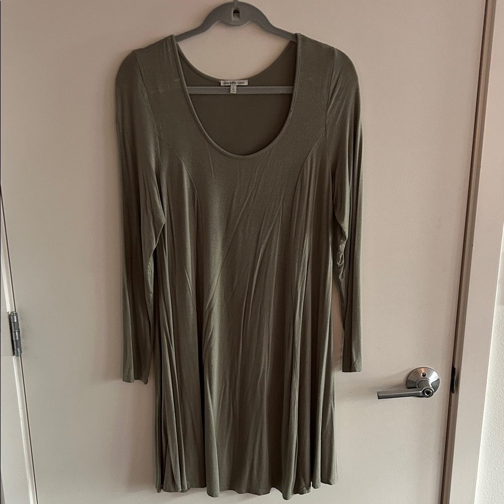 Olive Green Long Sleeve Dress